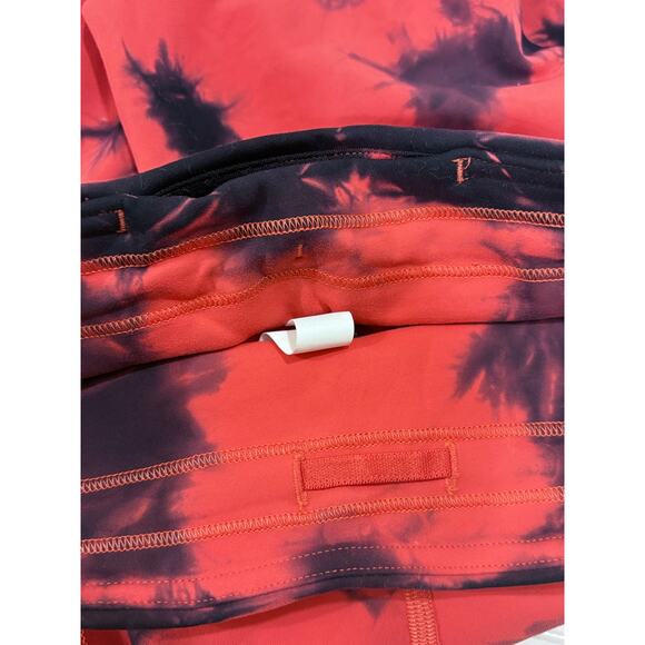 Lululemon Wunder Train High-Rise Tight 25" *Wash Tie Dye Carnation Red Black - Picture 12 of 14